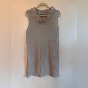 Lina Tomei Linen Sleeveless Cowl Neck Tunic Top